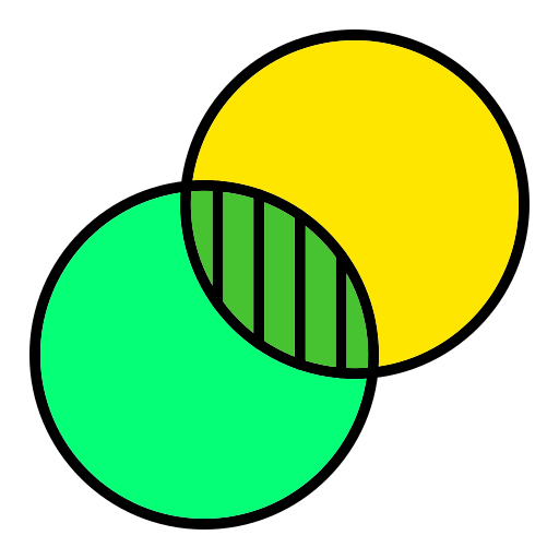 intersecarse Generic color lineal-color icono
