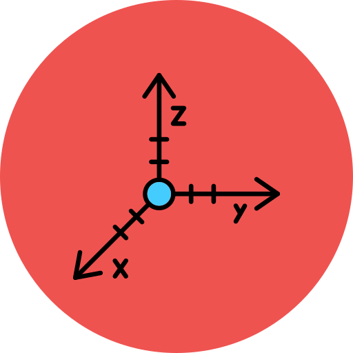koordinatenachsen Generic color lineal-color icon