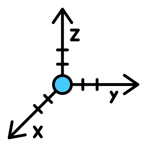osie współrzędnych Generic color lineal-color ikona
