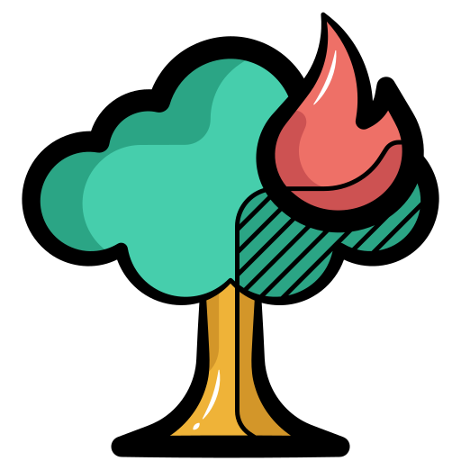 incendio forestal Generic color lineal-color icono