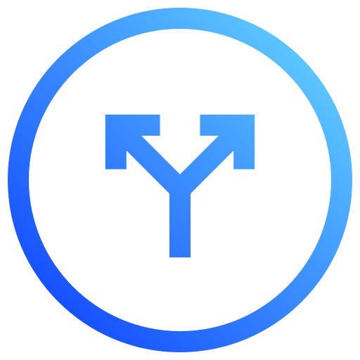 Y intersection Generic gradient outline icon