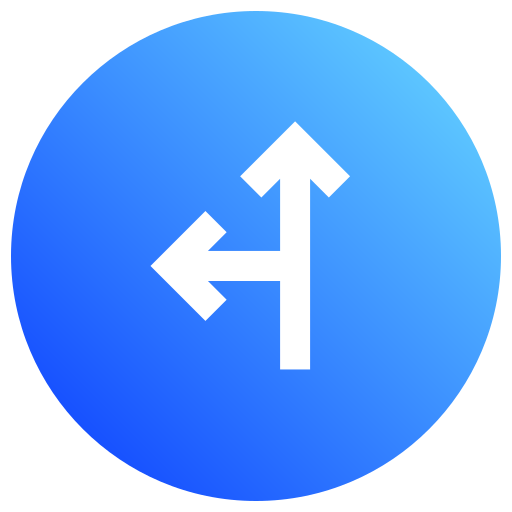 t字路 Generic gradient fill icon