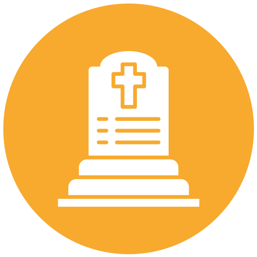 Cemetery Generic color fill icon