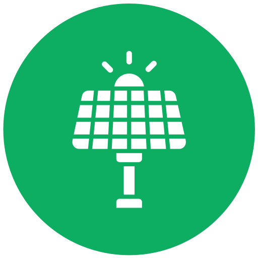 panel solar Generic color fill icono