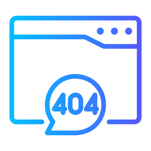 404 error Generic gradient outline icon