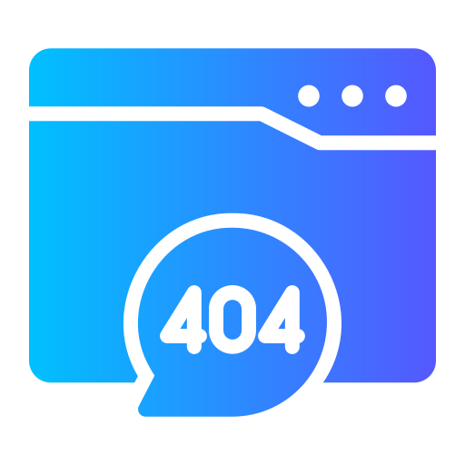 błąd 404 Generic gradient fill ikona