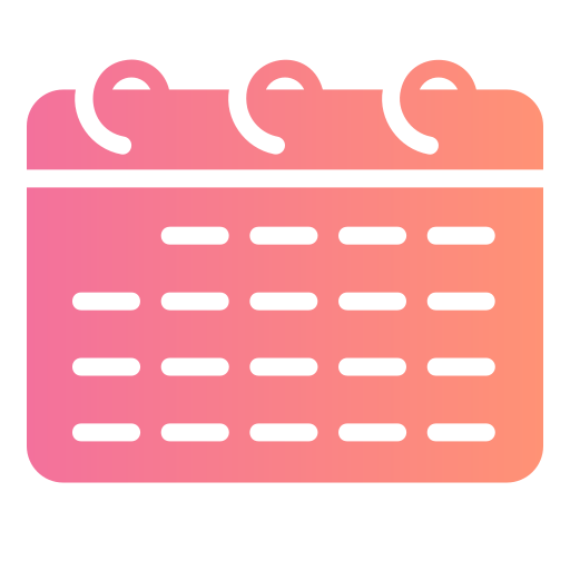 kalendarz Generic gradient fill ikona