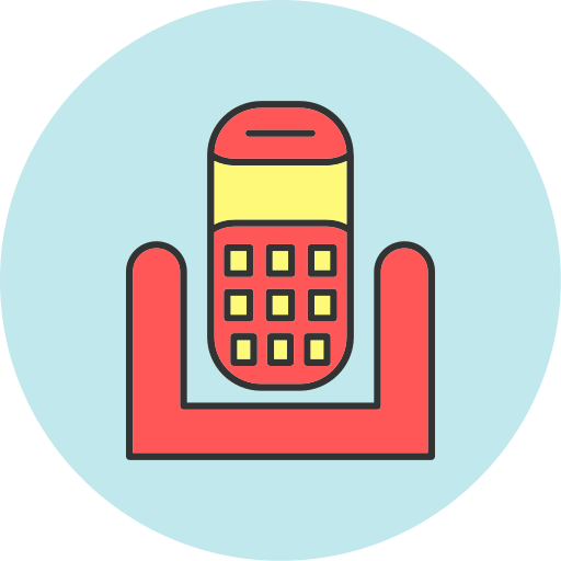 telefon bezprzewodowy Generic color lineal-color ikona