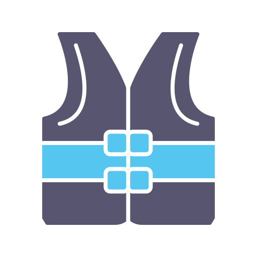 Life Jacket Generic color fill icon