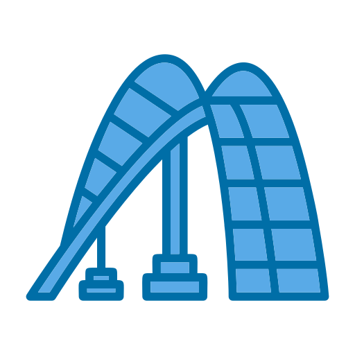 Roller coaster Generic color lineal-color icon