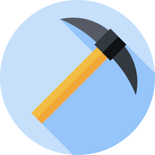 Pick Flat Circular Flat icon