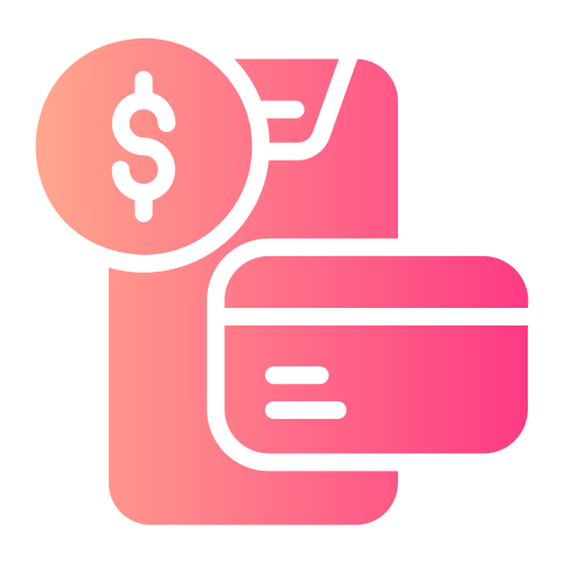 paiement mobile Generic gradient fill Icône
