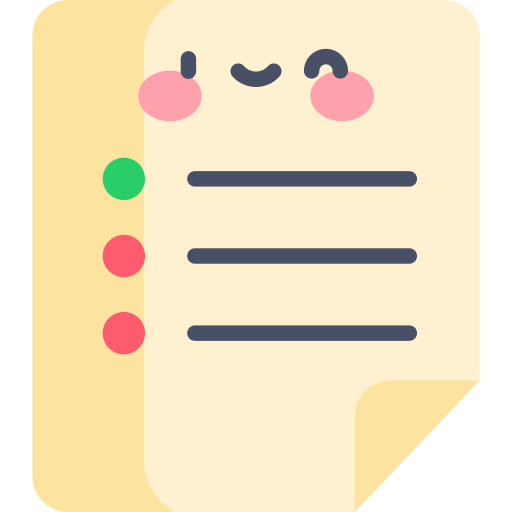 checkliste Kawaii Flat icon