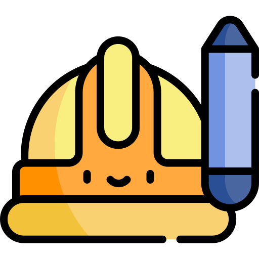 casco Kawaii Lineal color icono