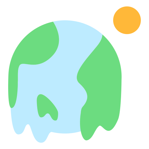 opwarming van de aarde Generic color fill icoon
