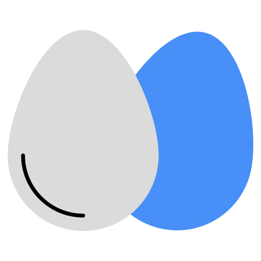 Вареное яйцо Generic color fill иконка