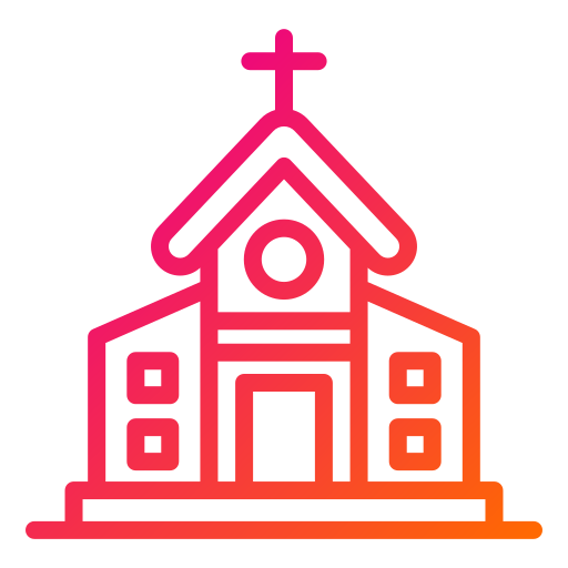 kerk Generic gradient outline icoon