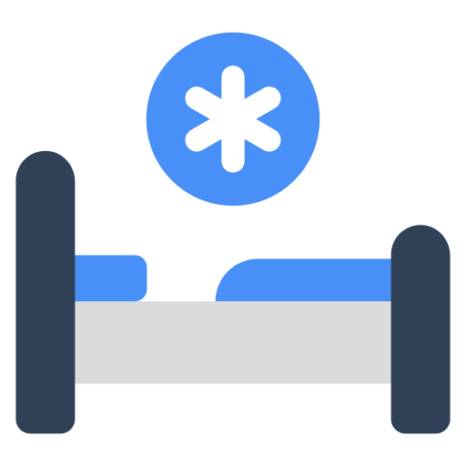 Medical bed Generic color fill icon