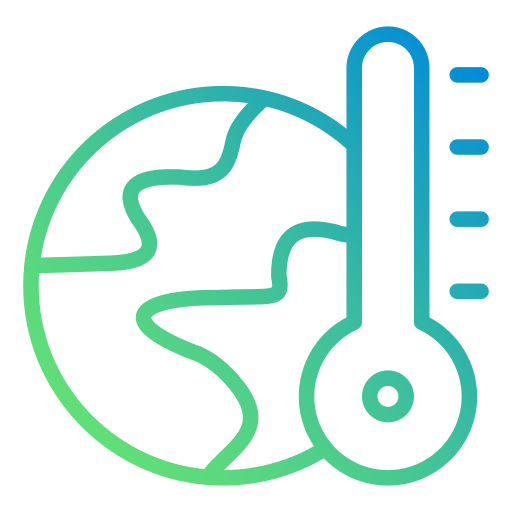 il riscaldamento globale Generic gradient outline icona