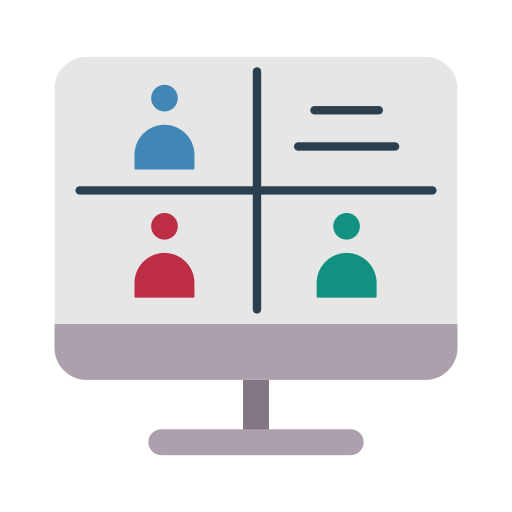 Online Conference Generic color fill icon