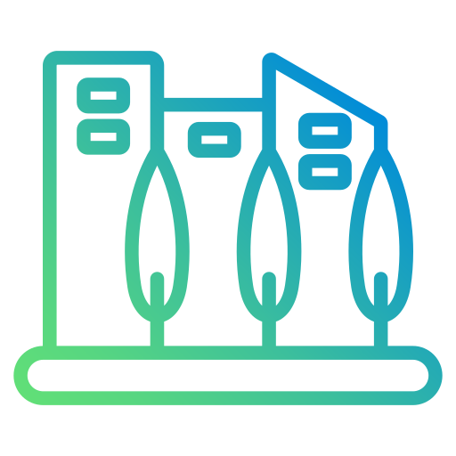 grüne stadt Generic gradient outline icon