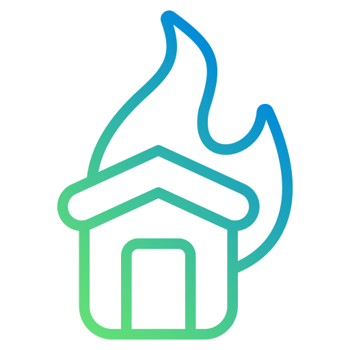 brandend huis Generic gradient outline icoon