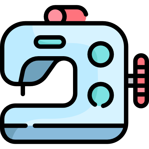 máquina de coser Kawaii Lineal color icono