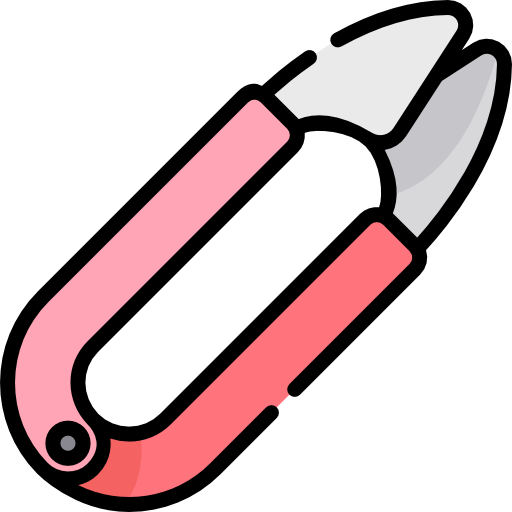 Sewing scissors Kawaii Lineal color icon