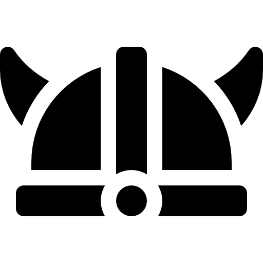 hełm wikinga Basic Rounded Filled ikona