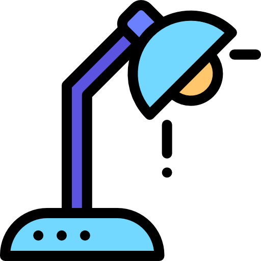 Desk lamp Detailed Rounded Lineal color icon