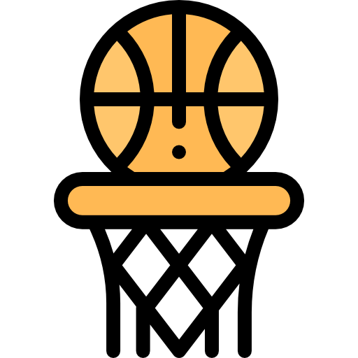 baloncesto Detailed Rounded Lineal color icono