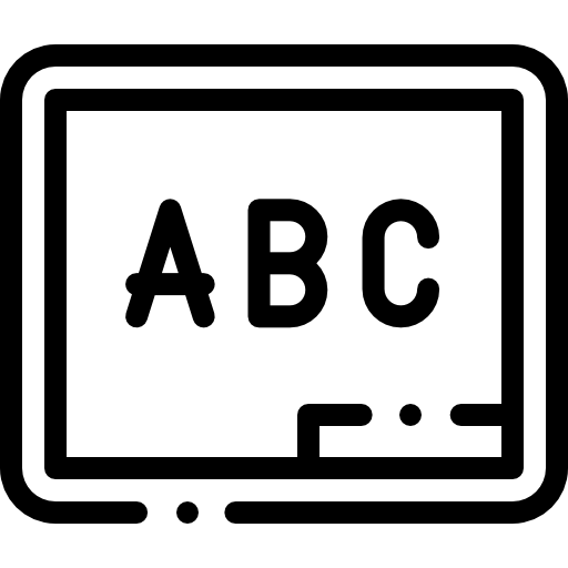 abc Detailed Rounded Lineal Icône