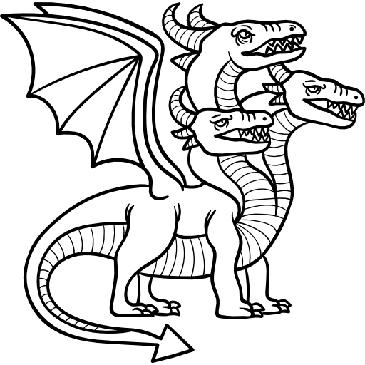 drachen Hand Drawn Black icon