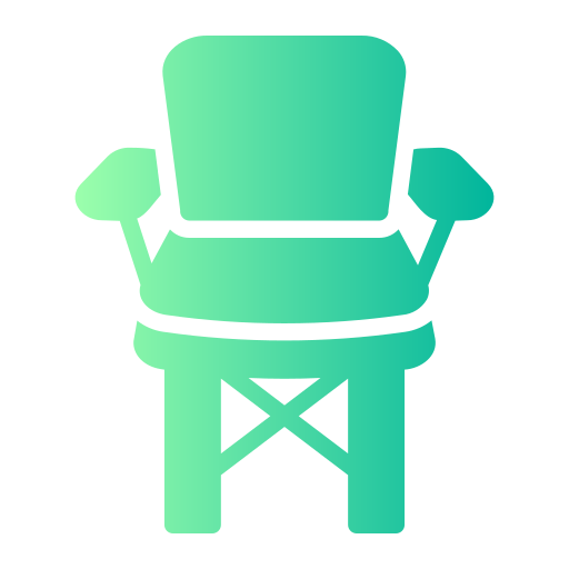 Camping chair Generic gradient fill icon