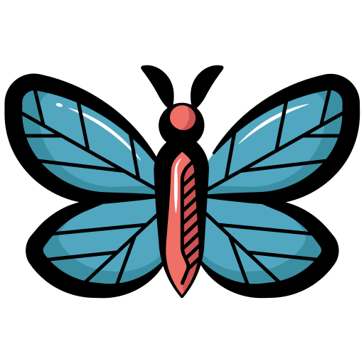 mariposa Generic color hand-drawn icono