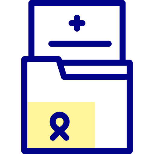 의료 파일 Detailed Mixed Lineal color icon