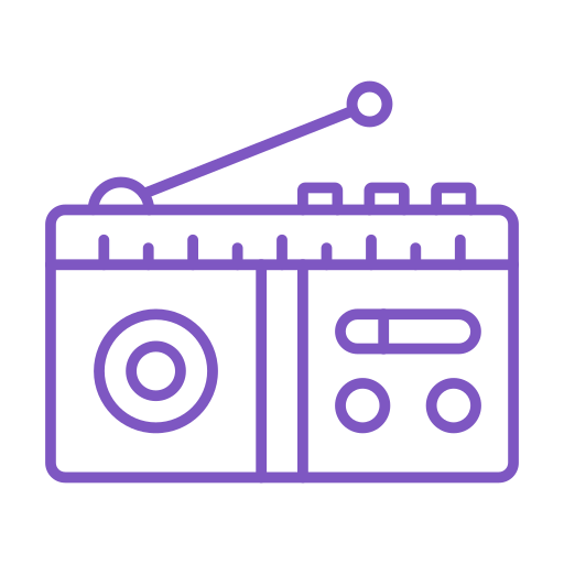 Radio Generic color outline icon