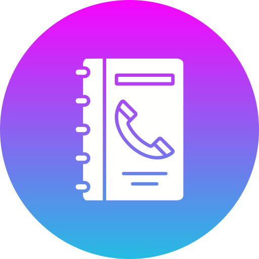 Contact Book Generic gradient fill icon