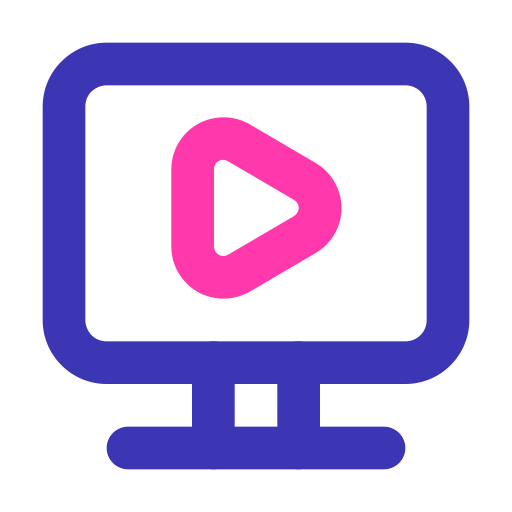 reprodutor de vídeo Generic color outline Ícone