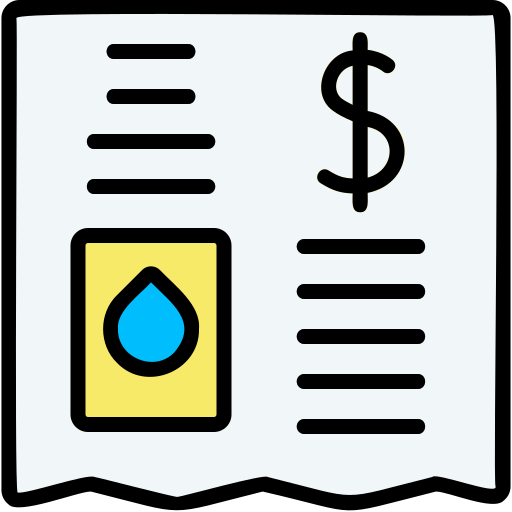 factura de agua Generic color lineal-color icono