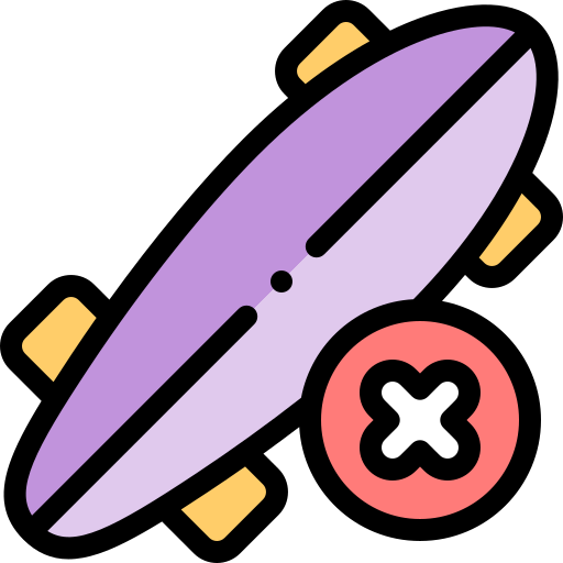 Longboard Detailed Rounded Lineal color icon