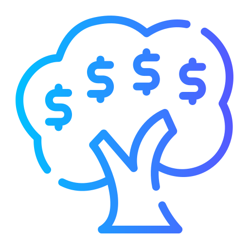 albero di soldi Generic gradient outline icona