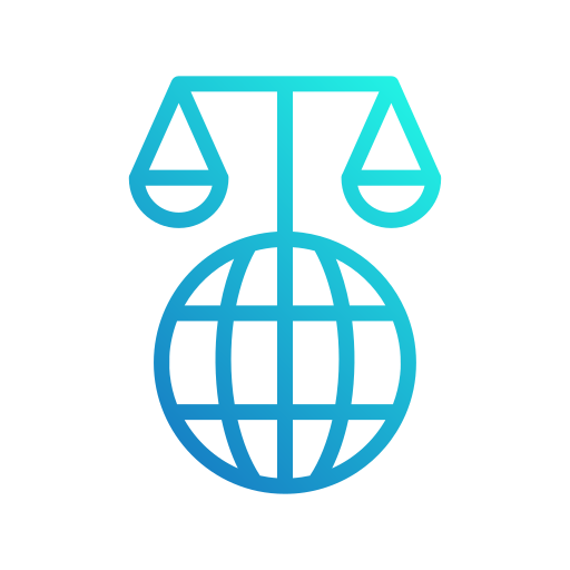 legge internazionale Generic gradient outline icona