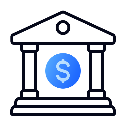bank Generic gradient lineal-color icoon