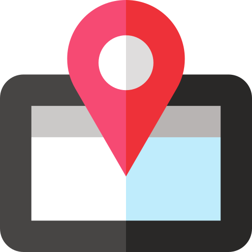 GPS Basic Straight Flat icon