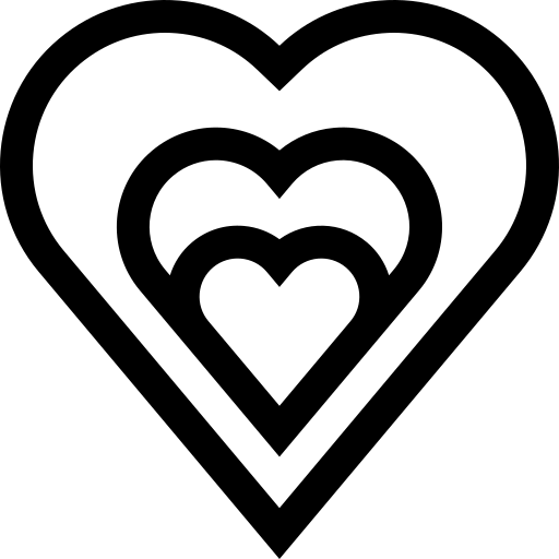 harten Basic Straight Lineal icoon