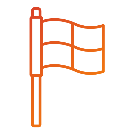 bandera de fuera de juego Generic gradient outline icono