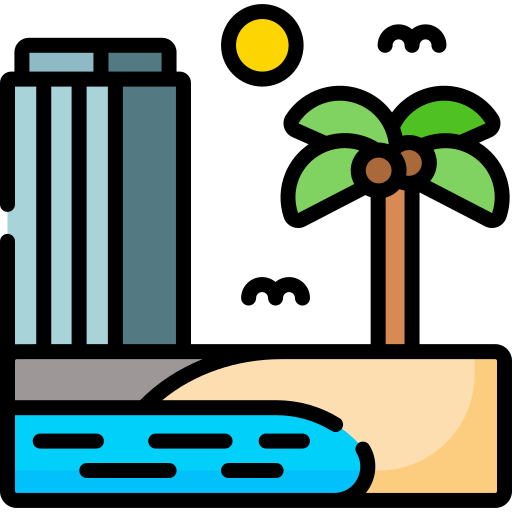 пляж Special Lineal color иконка