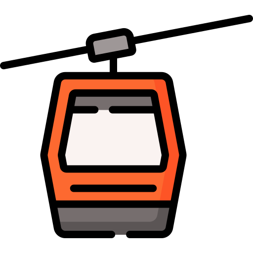 Cable car cabin Special Lineal color icon