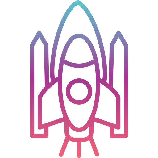 space shuttle Generic gradient outline icona